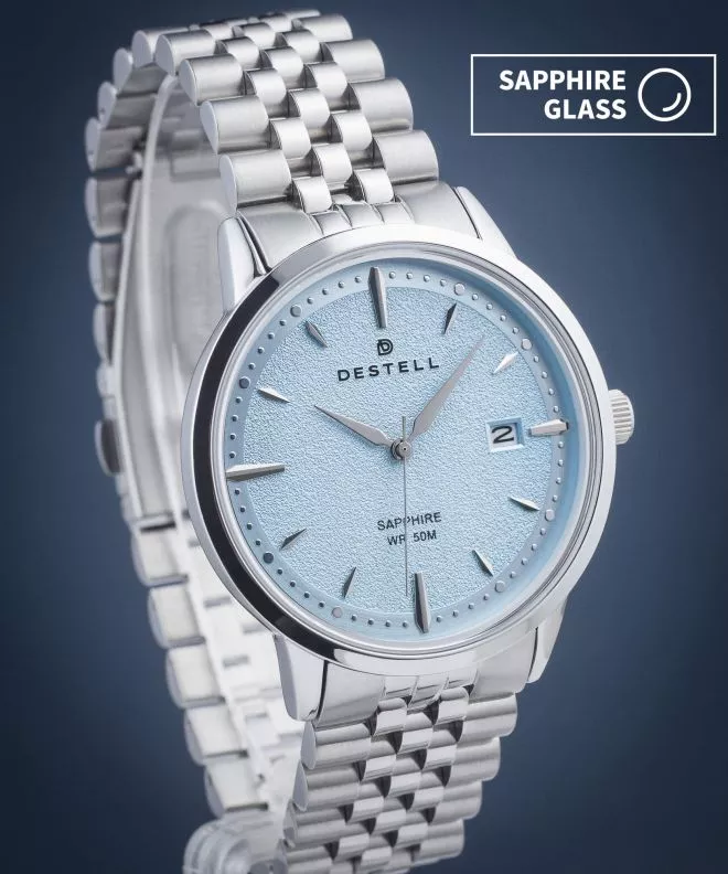 Reloj para hombres DESTELL Pictor Ice Blue Silver Steel Sapphire PT405-05-205J