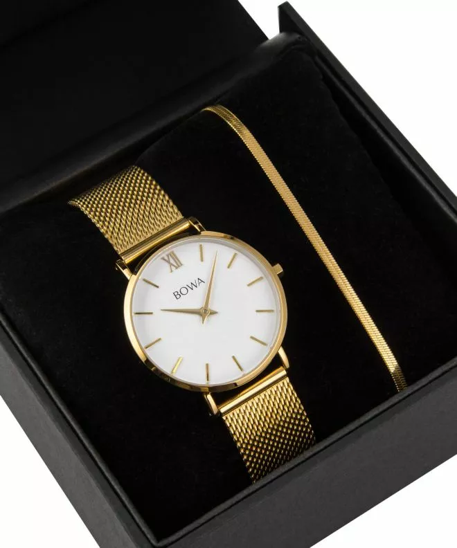 BOWA London White-Gold 33 Gift Set (reloj + pulsera) LO334-24-164M-419-03