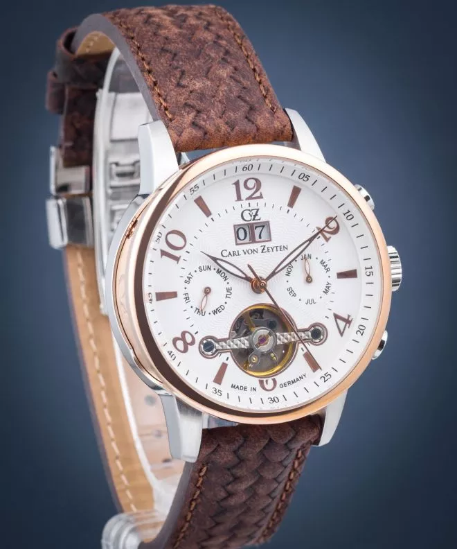 Reloj para hombres Carl von Zeyten Bühl II Open-Heart Big Date Calendar Limited Editio CVZ0074RWHS
