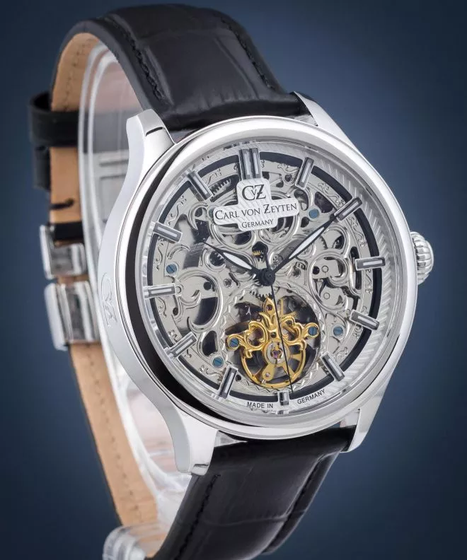 Reloj para hombres Carl von Zeyten St. Georgen Skeleton Automatic CVZ0014SWHS