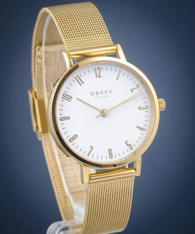 Reloj para mujeres Obaku Brink Lille-Gold V248LXGIMG