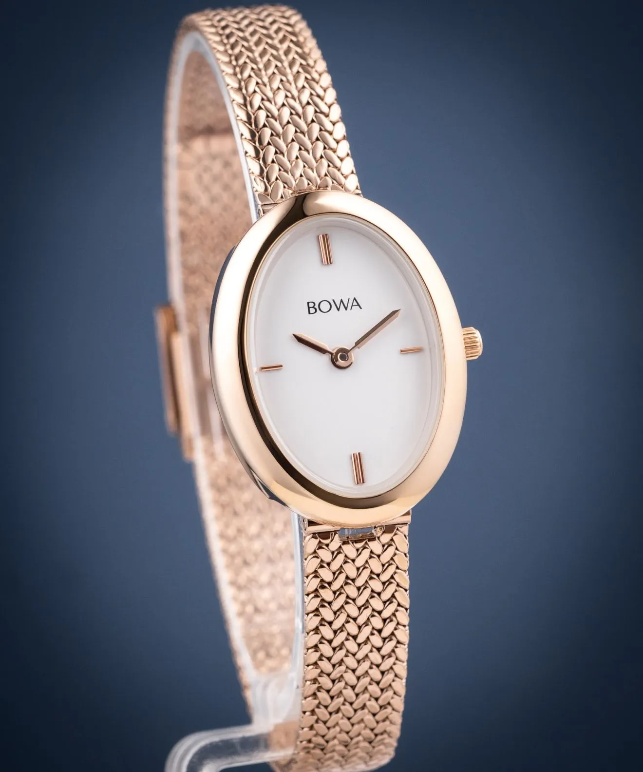 Reloj para mujeres BOWA Oslo White Rose-Gold Mesh 23 OS237-27-107M