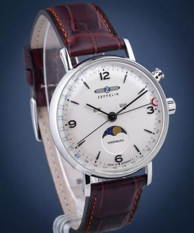 Reloj para hombres Zeppelin Hindenburg Moonphase 8076-5