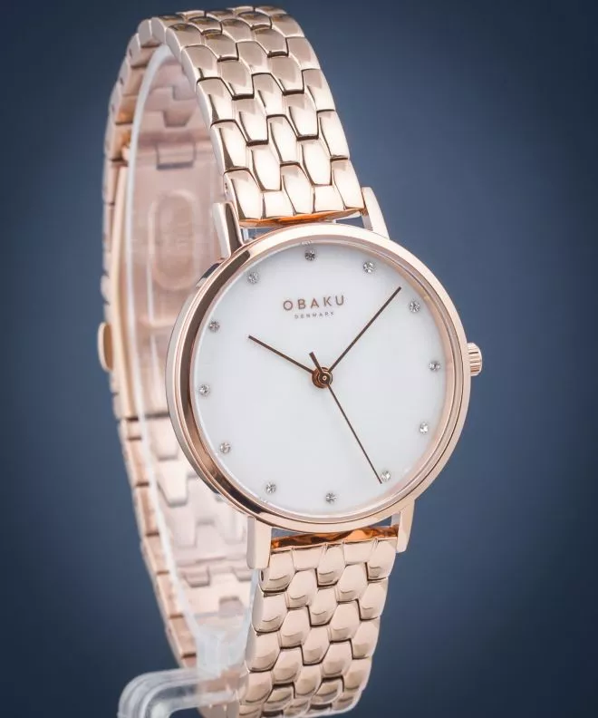 Reloj para mujeres Obaku Brink Lille Perlemor Fuchsia V248LXVWSV