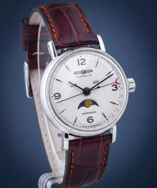 Reloj para mujeres Zeppelin Hindenburg Moonphase Lady 8077-5