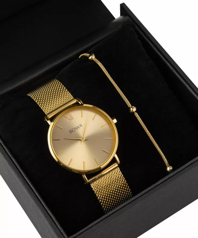 BOWA London Full Gold 33 Gift Set (reloj + pulsera) LO334-44-164M-419-04