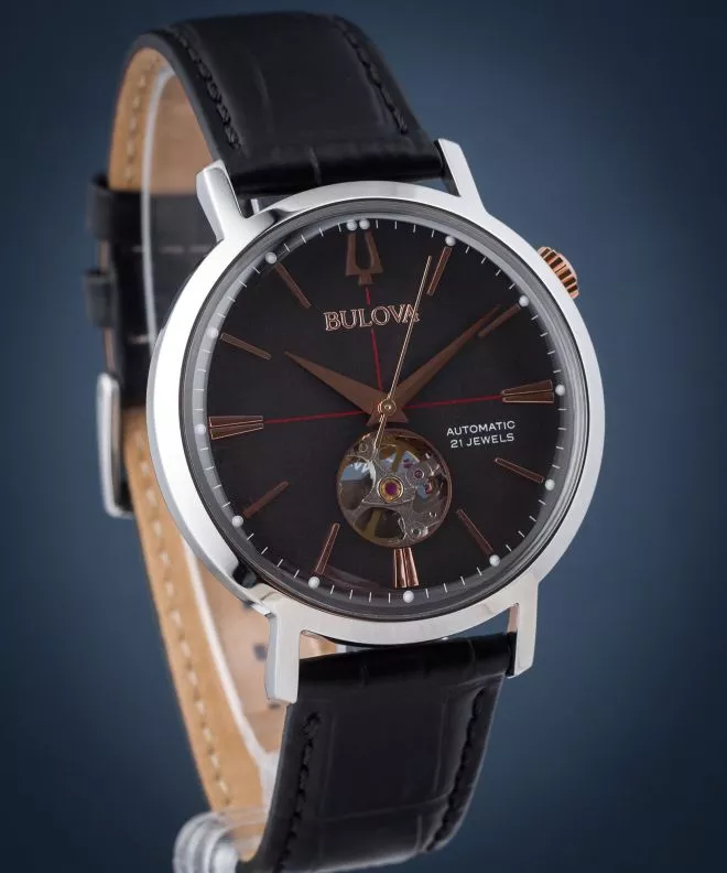Reloj para hombres Bulova Classic Automatic Open Heart 98A187