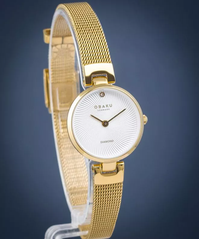Reloj para mujeres Obaku Diamant Petite Gold V256SXGIMG