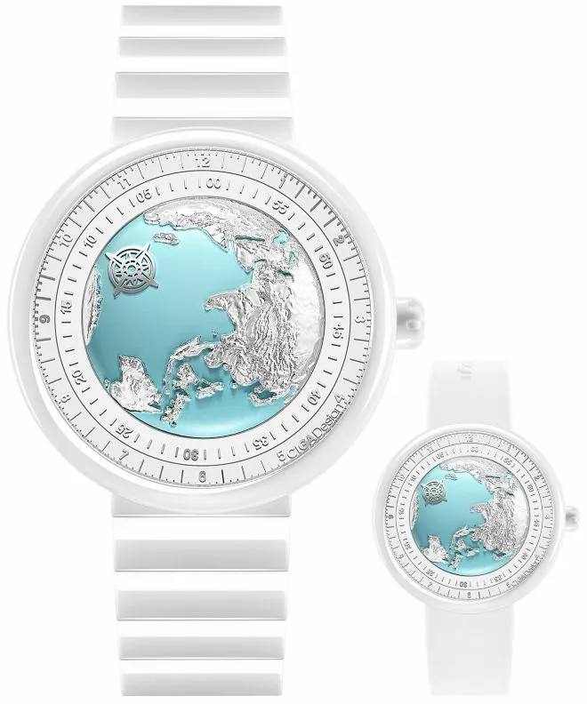 Reloj para mujeres Ciga Design U Series Blue Planet-ICE AGE SET U032-WU01-W5W7W