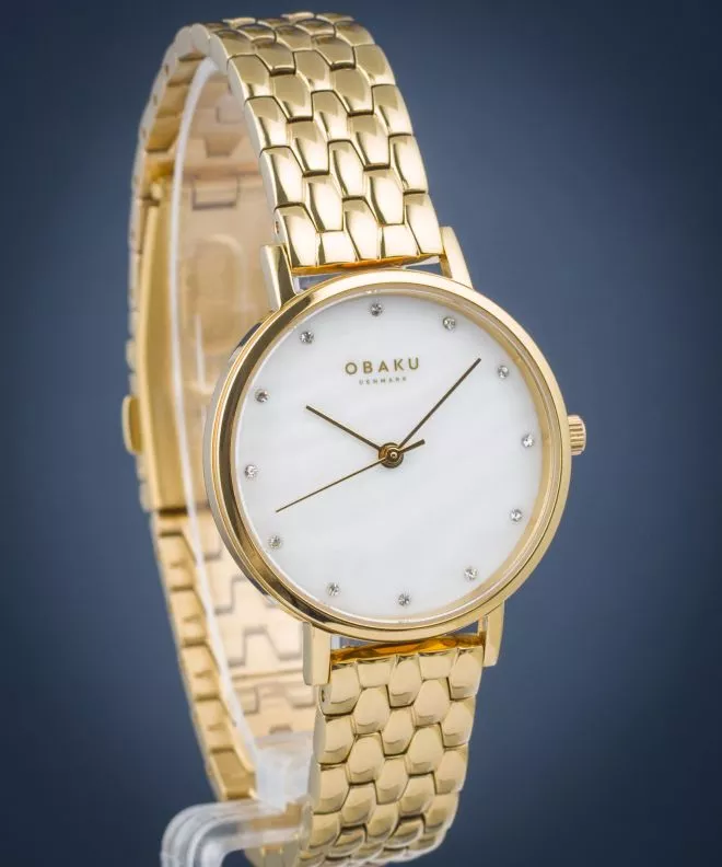 Reloj para mujeres Obaku Brink Lille Perlemor Cider V248LXGWSG