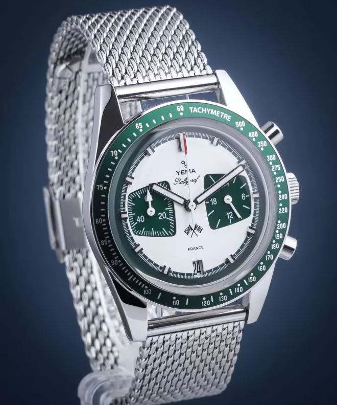 Reloj para hombres Yema Rallygraf Chronograph Meca-Quartz YMHF1580-ZM