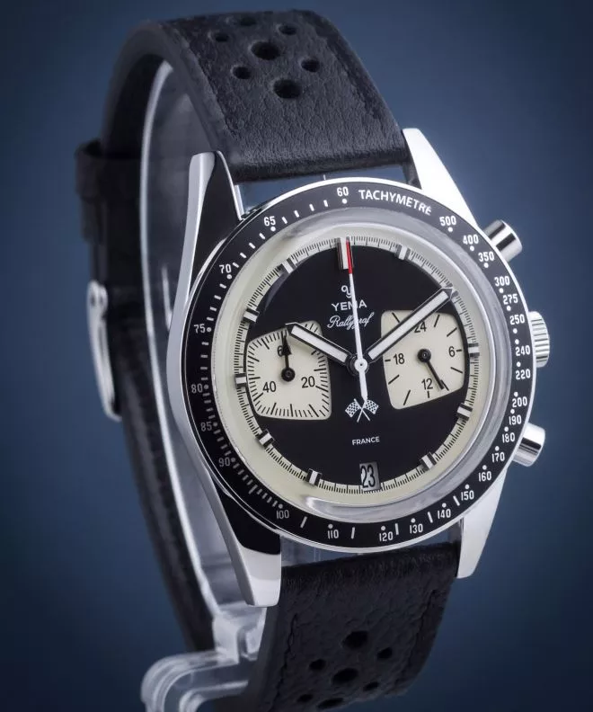 Reloj para hombres Yema Rallygraf Reverse Panda Chronograph Meca-Quartz YMHF1580-AA
