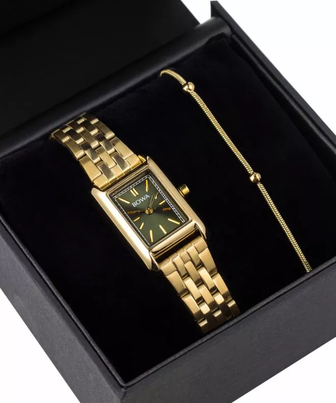 Reloj para mujeres BOWA Paris Green-Gold Steel 20 Gift Set PS194-04-144S-419-04