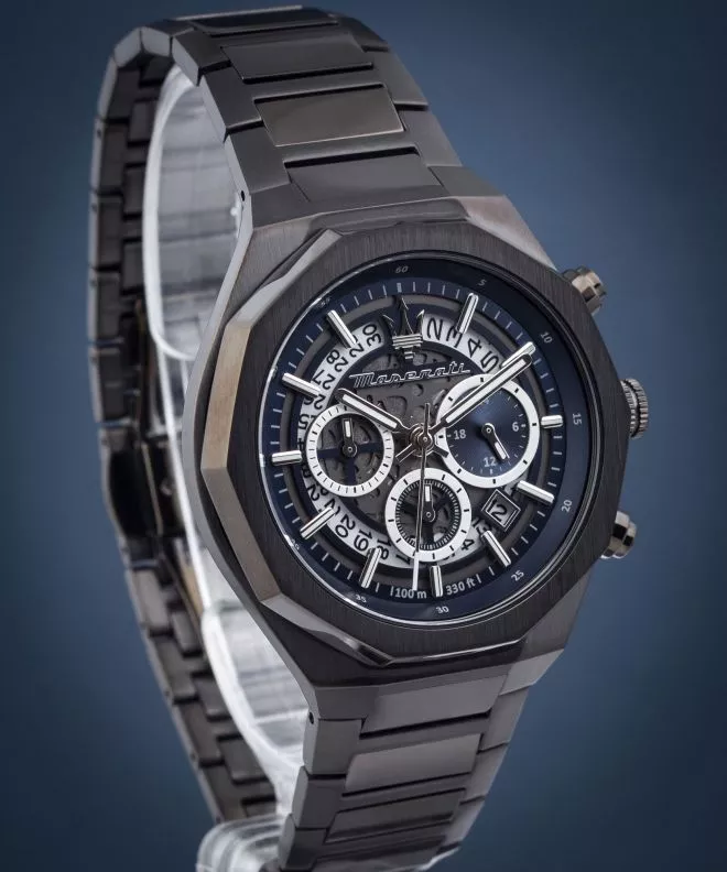 Reloj para hombres Maserati Stile Skeleton Chronograph R8873642012
