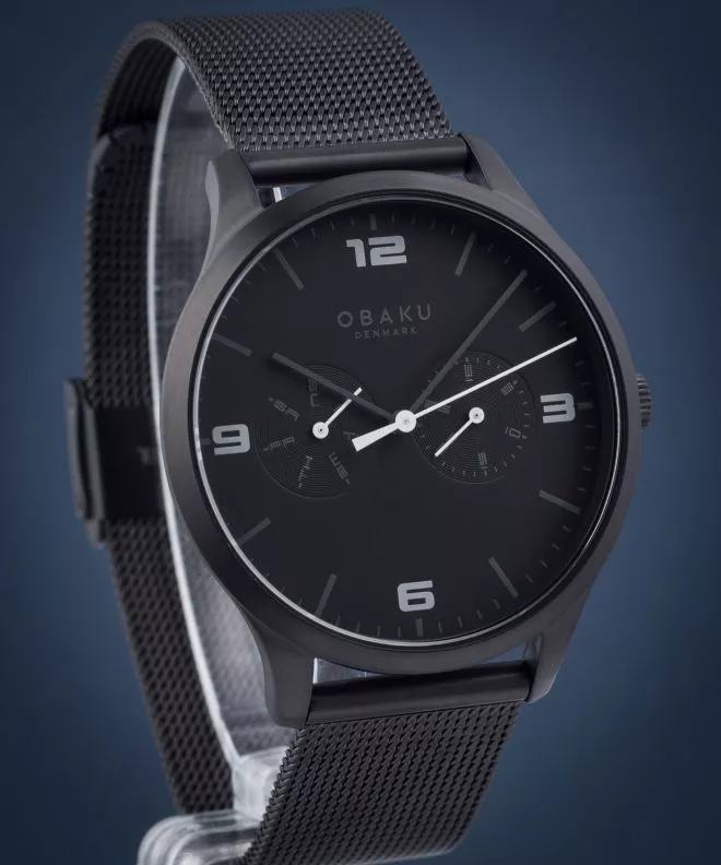 Reloj para hombres Obaku Ask Charcoal V249GMBBMB