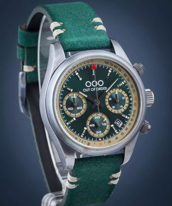 Reloj para hombres Out of Order Royal Green Sporty Cronografo OOO.001-23.VE.VE