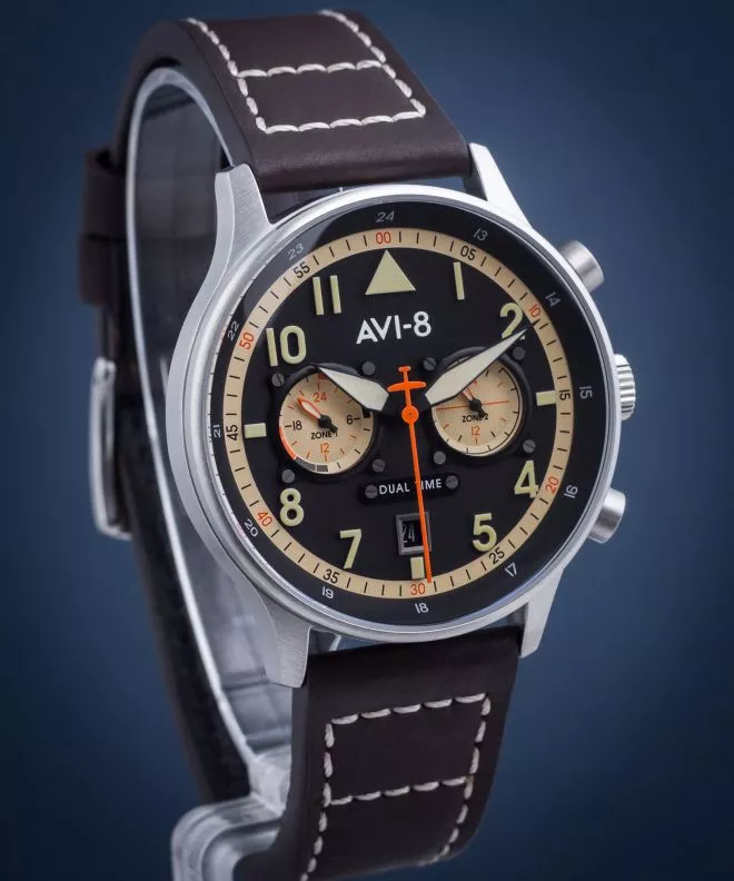 Reloj para hombres AVI-8 Hawker Hurricane Carey Dual Time Manston AV-4088-01