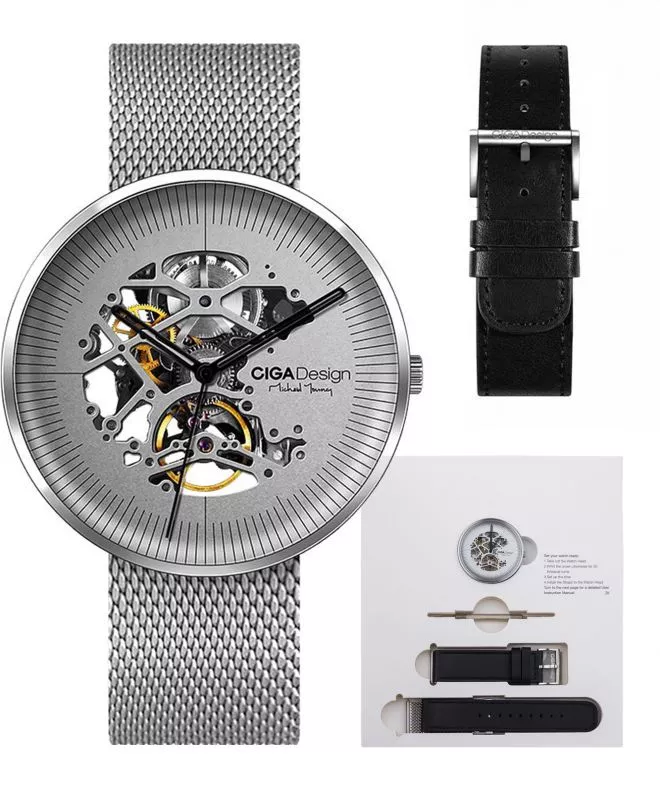 Reloj para hombres Ciga Design MY Series Stainless Steel Skeleton Automatic M021-SISI-W13