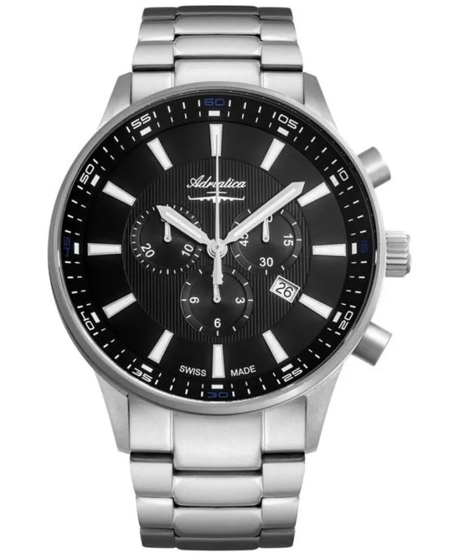 Reloj para hombres Adriatica Classic Titanium Chronograph A8281.4114CH2