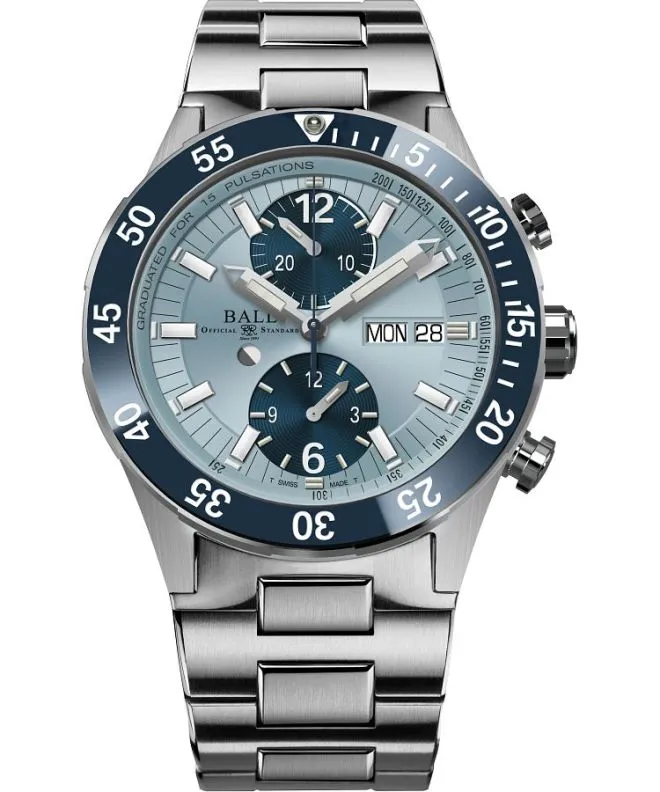 Reloj para hombres Ball Roadmaster Rescue Automatic Titanium Chronograph Limited Edition DC3030C-S3-IBEBE