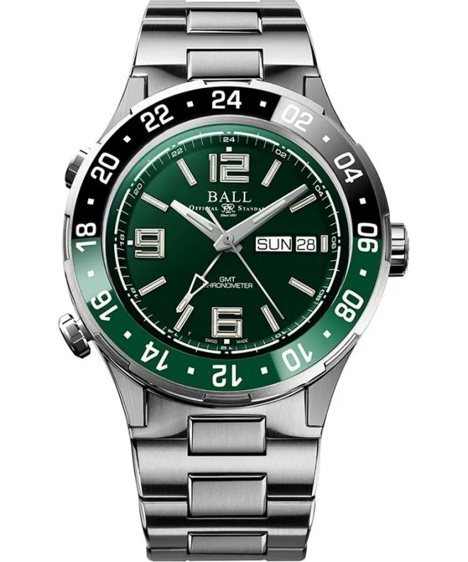 Reloj para hombres Ball Roadmaster Marine GMT Automatic Titanium Limited Edition DG3000A-S2C-GR