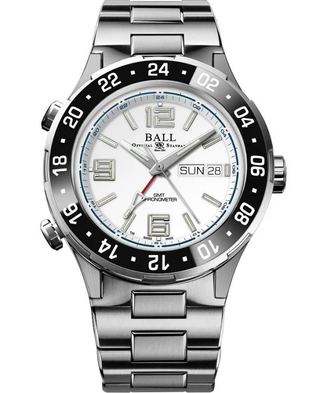 Reloj para hombres Ball Roadmaster Marine GMT Automatic Titanium Chronograph Limited Edition DG3000A-S7CJ-WH