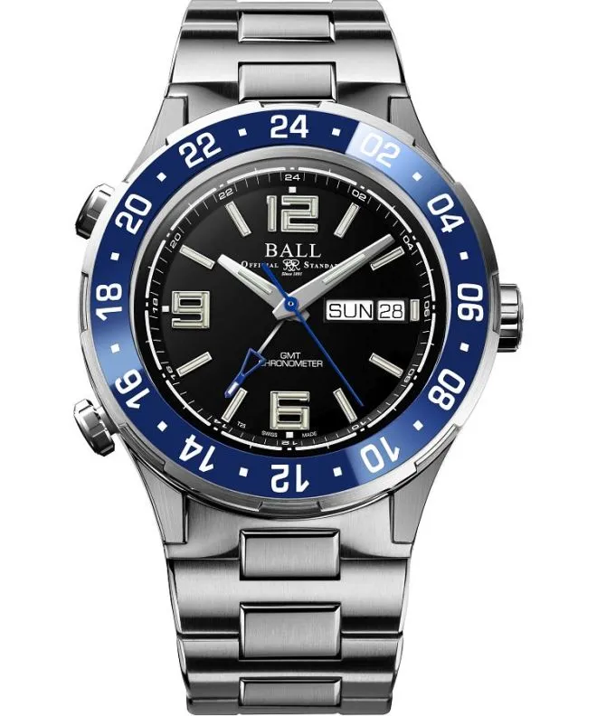 Reloj para hombres Ball Roadmaster Marine GMT Automatic Titanium Chronograph Limited Edition DG3030B-S6CJ-BK