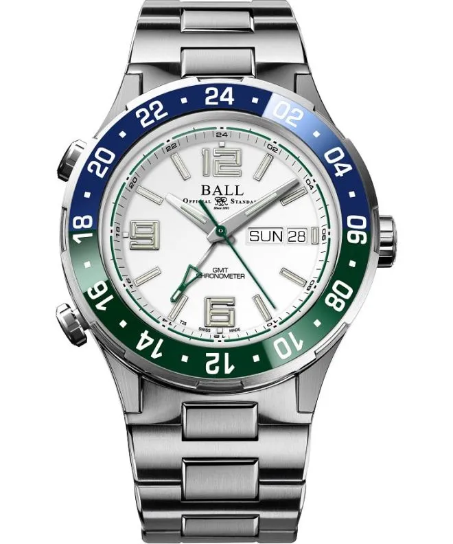 Reloj para hombres Ball Roadmaster Marine GMT Automatic Titanium Chronograph Limited Edition DG3030B-S9CJ-WH