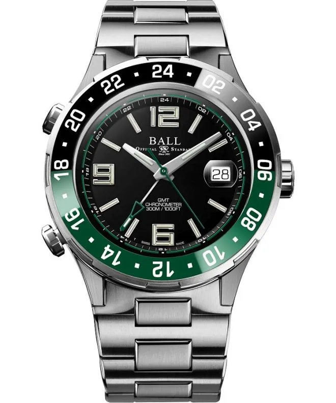 Reloj para hombres Ball Roadmaster Pilot GMT Automatic Titanium Chronograph Limited Edition DG3038A-S3C-BK