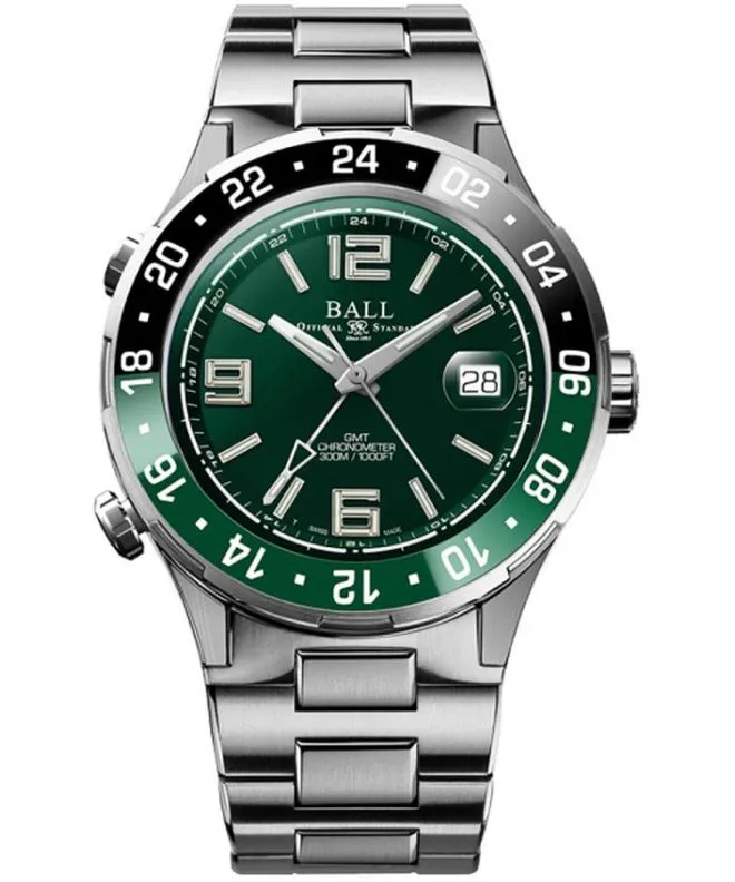 Reloj para hombres Ball Roadmaster Pilot GMT Automatic Titanium Chronograph DG3038A-S3C-GR