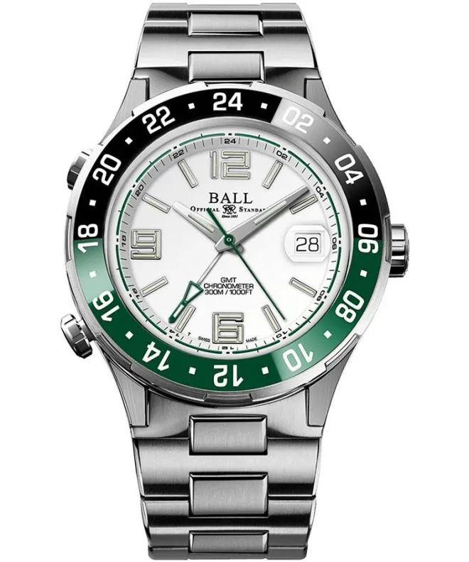 Reloj para hombres Ball Roadmaster Pilot GMT Automatic Titanium Limited Edition DG3038A-S3C-WH