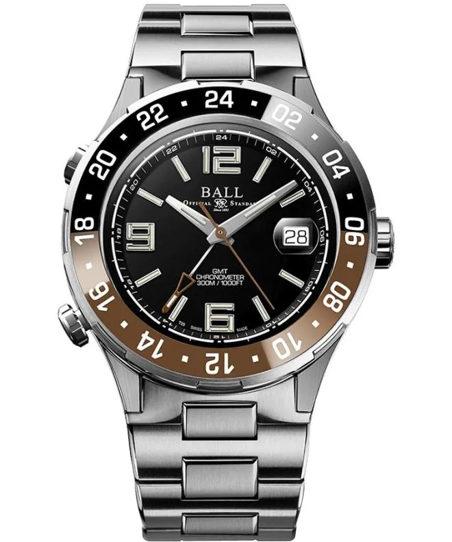 Reloj para hombres Ball Roadmaster Pilot GMT Automatic Titanium Chronograph Limited Edition DG3038A-S5CJ-BK