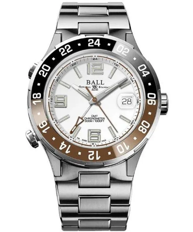 Reloj para hombres Ball Roadmaster Pilot GMT Automatic Titanium Chronograph Limited Edition DG3038A-S5CJ-WH