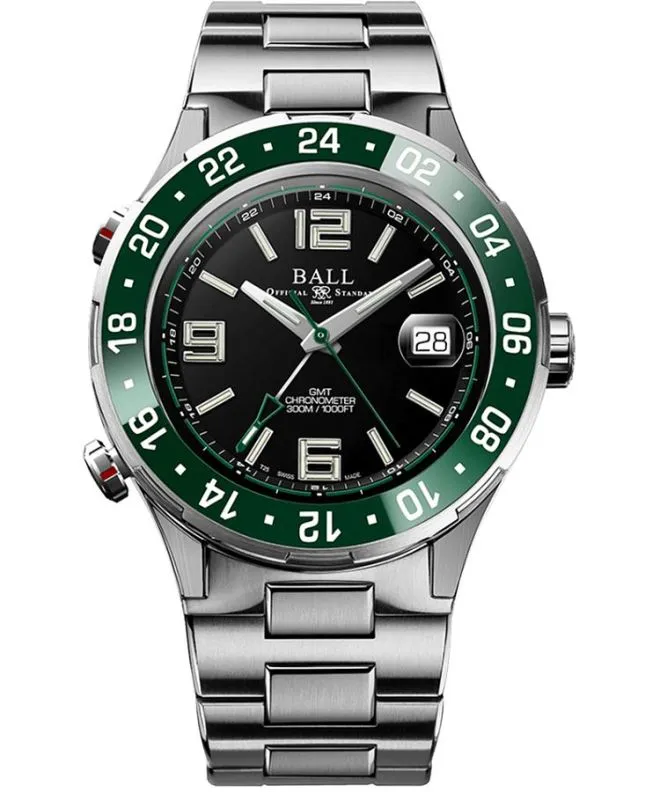 Reloj para hombres Ball Roadmaster Pilot GMT Automatic Titanium Chronograph Limited Edition DG3038A-S7CJ-BK