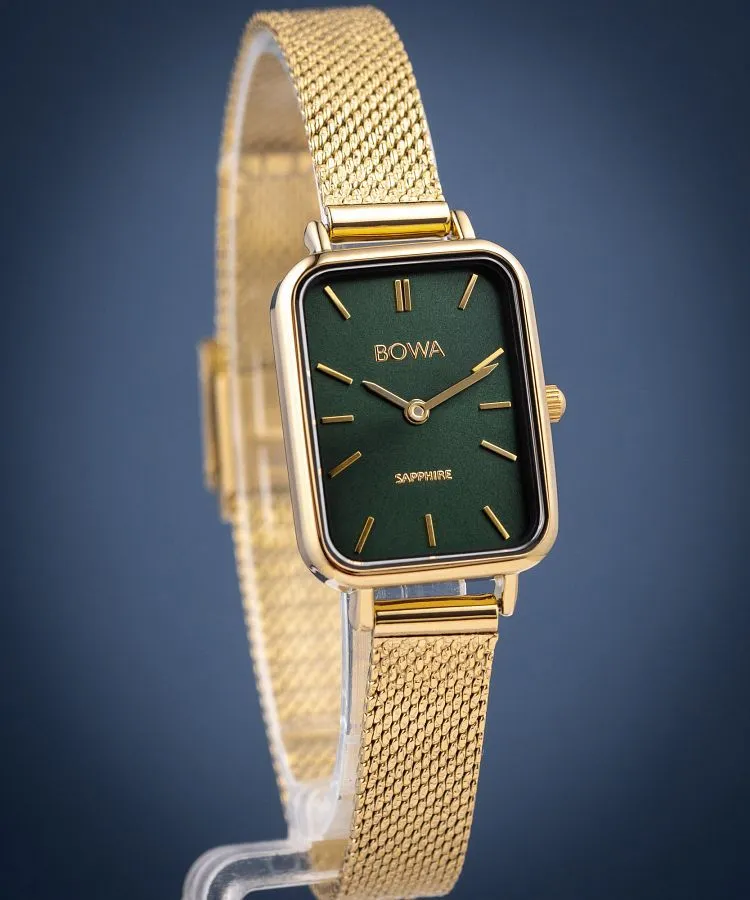 Reloj para mujeres BOWA Dubai Green-Gold Mesh 20 DU204-04-104M