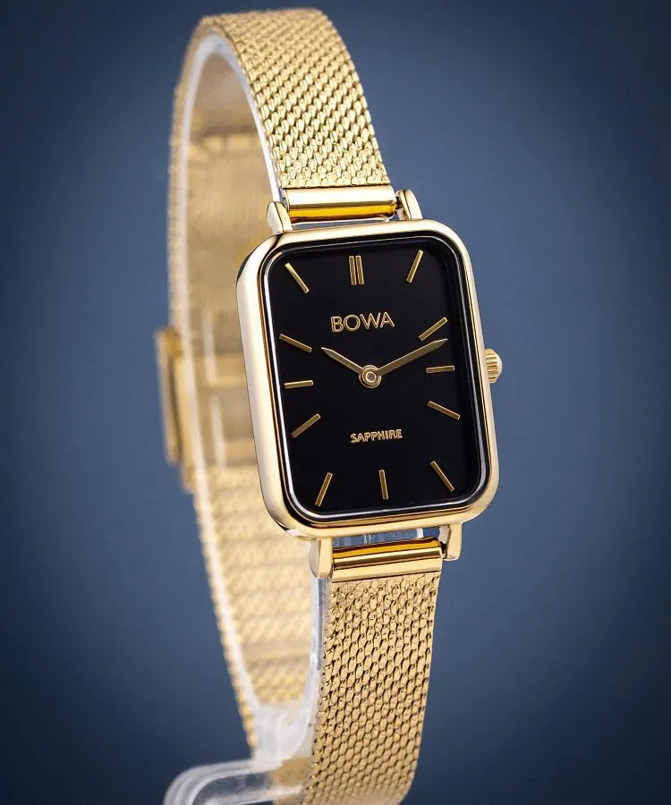 Reloj para mujeres BOWA Dubai Black-Gold Mesh 20 DU204-14-104M