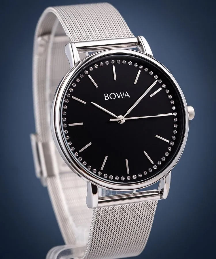 Reloj para mujeres BOWA Rio Black-Silver Mesh 38 RI385-15-185M