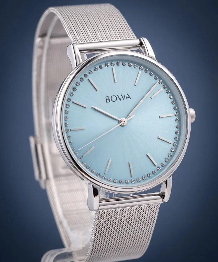Reloj para mujeres BOWA Rio Ice-Blue Silver Mesh 38 RI385-95-185M