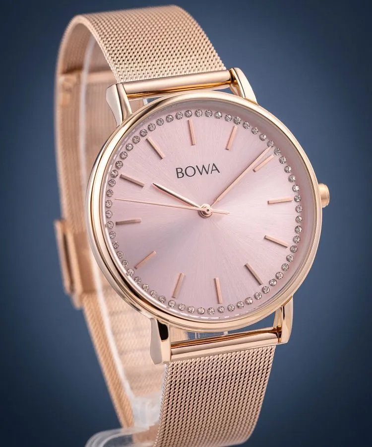 Reloj para mujeres BOWA Rio Full Rose Gold Mesh 38 RI387-77-187M