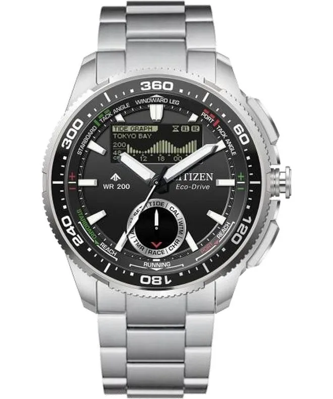 Reloj para hombres Citizen Promaster Marine Wave Tracker Eco-Drive Chronograph JV3001-53E