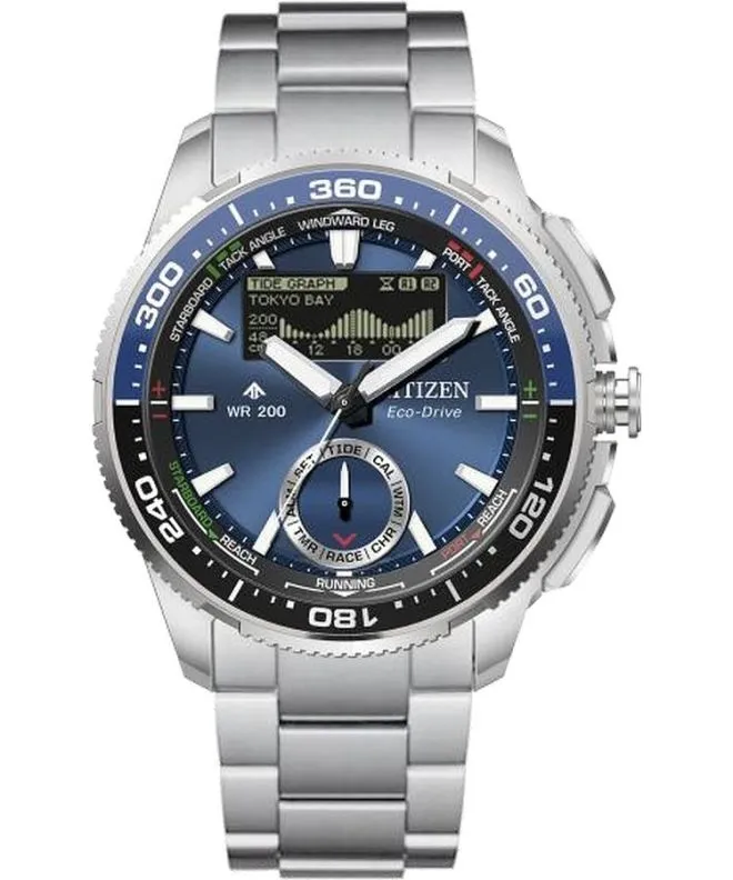 Reloj para hombres Citizen Promaster Marine Wave Tracker Eco-Drive Chronograph JV3006-50L