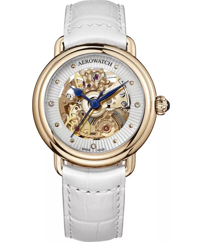 Reloj para mujeres Aerowatch 1942 Lady Automatic Skeleton 60960-RO19