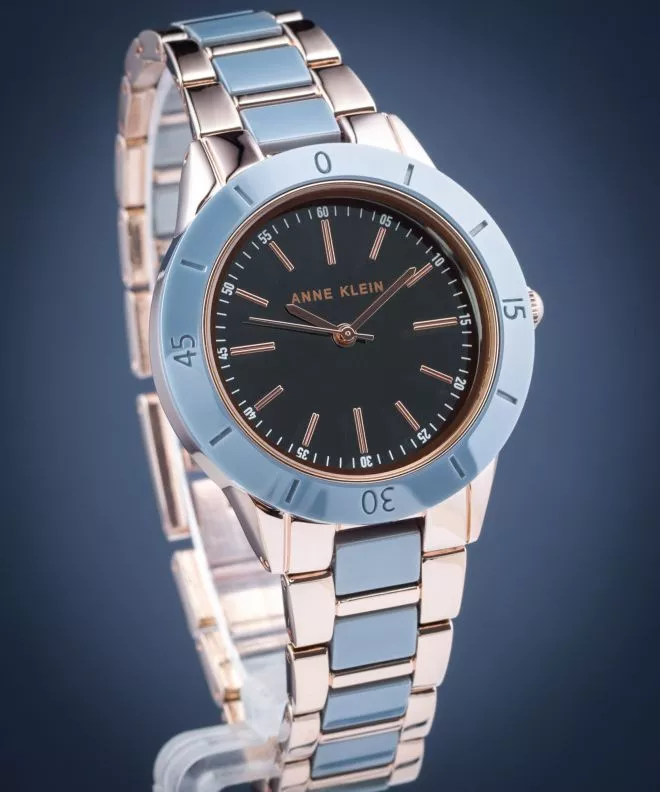 Reloj para mujeres Anne Klein Two-Tone Ceramic AK-3160BLRG