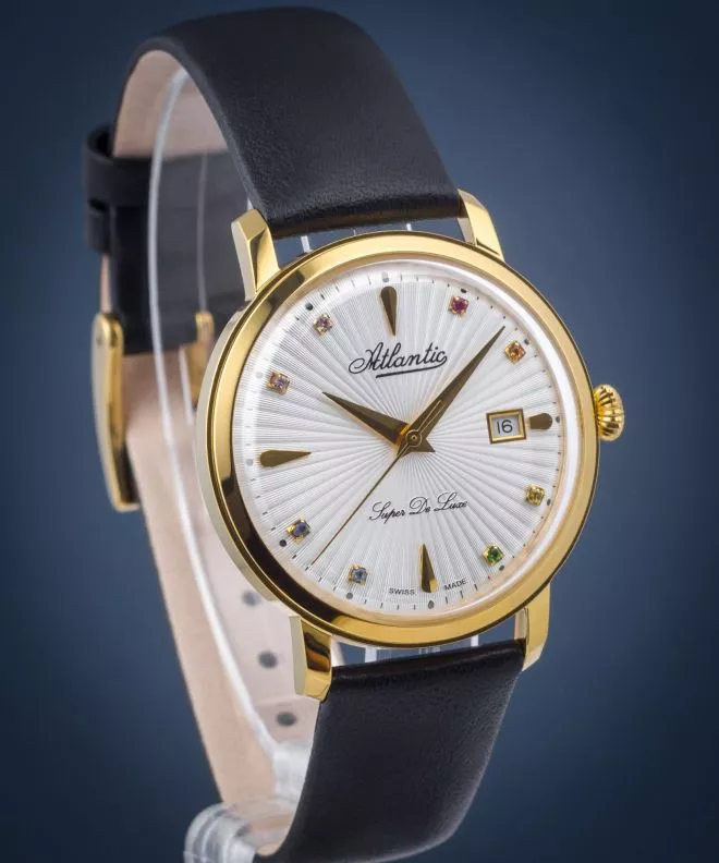 Reloj para mujeres Atlantic Super De Luxe Diamonds 29355.45.29LBK