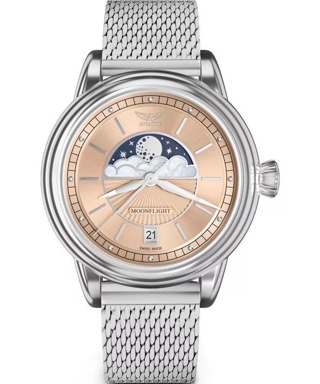 Reloj para mujeres Aviator Douglas Moonflight Limited Edition V.1.33.0.259.5