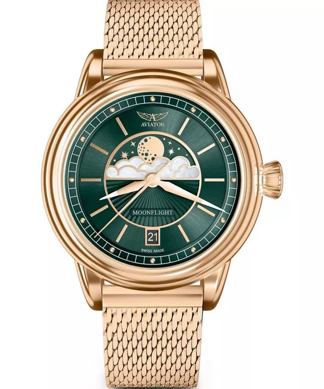 Reloj para mujeres Aviator Douglas Moonflight Limited Edition V.1.33.2.263.5