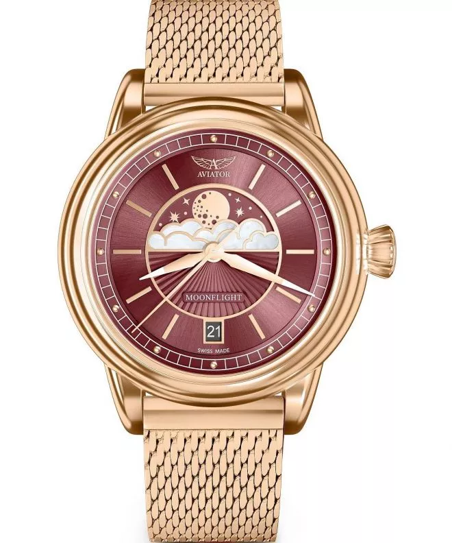 Reloj para mujeres Aviator Douglas Moonflight Limited Edition V.1.33.2.265.5