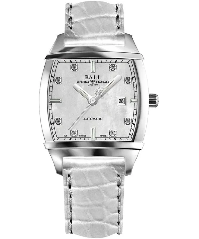 Reloj para mujeres Ball Transcendent Pearl Diamond Automatic NL1068D-L3J-WH