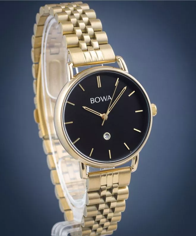 Reloj para mujeres BOWA Milan Black Gold Steel 34 MI344-14-164S