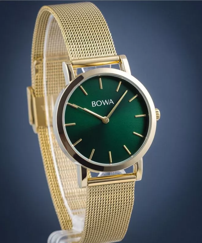 Reloj para mujeres BOWA Tokyo Green Gold Mesh 33 TO334-04-164M